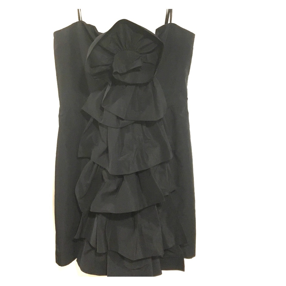 Strapless black dress